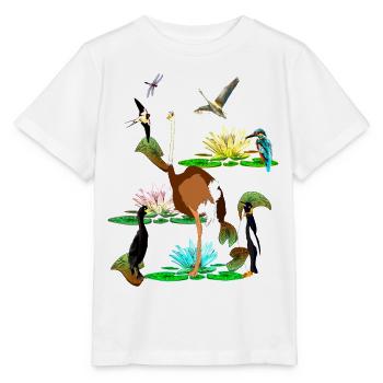 World of birds - Water lilies Schwabe Straus and Co. - Stanley/Stella MINI CREATOR Kids’ T-Shirt - white - Front - Maike (125cm)