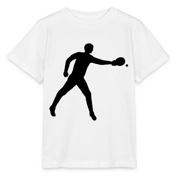 Tischtennisspieler Schlag mit Links - Stanley/Stella Kinder T-Shirt MINI CREATOR  - Weiß - Vorne - Maike (125cm)