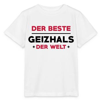 Geizhals - Geizkrägin - Geiz - Geizig - Geld - Stanley/Stella Kinder T-Shirt MINI CREATOR  - Weiß - Vorne - Maike (125cm)