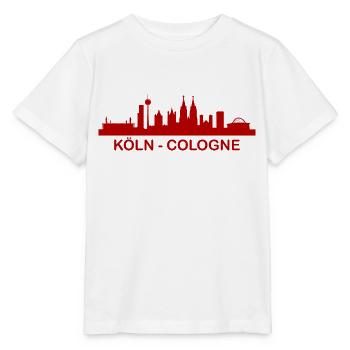 Köln Skyline, Cologne, Allemagne - T-shirt bio MINI CREATOR Stanley/Stella Enfant - blanc - Devant - Maike (125cm)