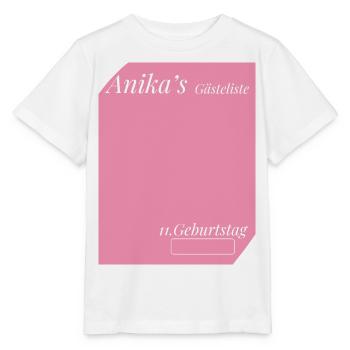 11 Geburtstag Anika Gästeliste 2012 - Stanley/Stella Kinder T-Shirt MINI CREATOR  - Weiß - Vorne - Maike (125cm)