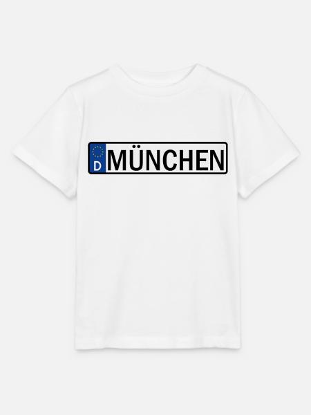 Autokennzeichen Stadt München Autos - Stanley/Stella Kinder T-Shirt MINI CREATOR - Weiß