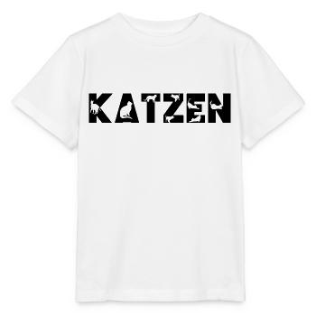 Lustige Katzen Tiere - Stanley/Stella Kinder T-Shirt MINI CREATOR  - Weiß - Vorne - Maike (125cm)