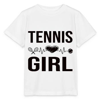 Tennis Girl Tennis Fille Idée cadeau - T-shirt bio MINI CREATOR Stanley/Stella Enfant - blanc - Devant - Maike (125cm)