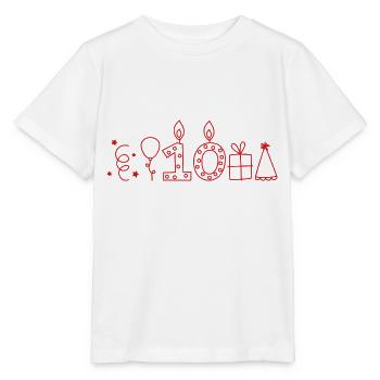 10 Years Birthday - ten Years Happy Birthday - Stanley/Stella MINI CREATOR Kids’ T-Shirt - white - Front - Maike (125cm)