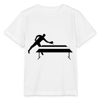 Table tennis player - Stanley/Stella MINI CREATOR Kids’ T-Shirt - white - Front - Maike (125cm)