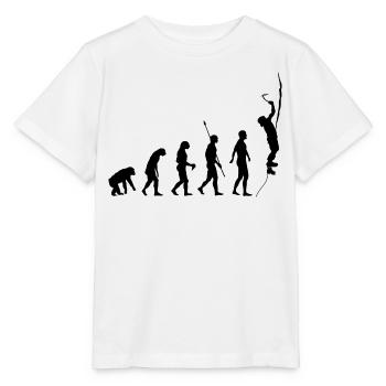 Evolution des Menschen, Eisklettern, Eiskletterer - Stanley/Stella Kinder T-Shirt MINI CREATOR  - Weiß - Vorne - Maike (125cm)