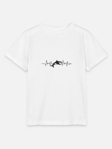 Herzschlag Killerwal Schwertwal Geschenk - Stanley/Stella Kinder T-Shirt MINI CREATOR - Weiß