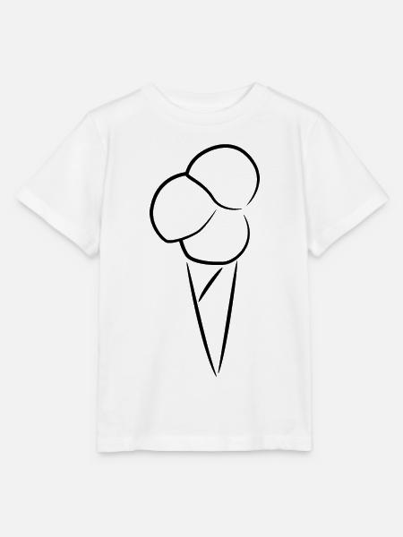 Eiscreme Skizze - Stanley/Stella Kinder T-Shirt MINI CREATOR - Weiß