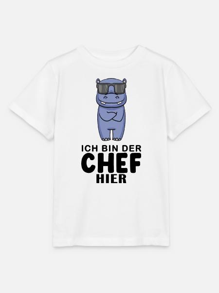 Chef Spruch lustig - Ich bin der Chef hier - Chef - Stanley/Stella Kinder T-Shirt MINI CREATOR  - Weiß