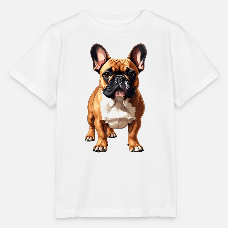 Bouledogue français - T-shirt bio MINI CREATOR Stanley/Stella Enfant - blanc