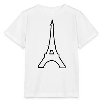 Eiffelturm Paris minimalistisches Wahrzeichen - Stanley/Stella Kinder T-Shirt MINI CREATOR  - Weiß - Vorne - Maike (125cm)