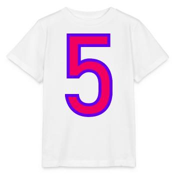 5. JUBILÄUM. 5 JAHRE. 5. JUBILÄUM. KIND - Stanley/Stella Kinder T-Shirt MINI CREATOR  - Weiß - Vorne - Maike (125cm)