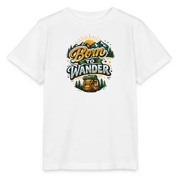 Born to wander in the mountains - Stanley/Stella MINI CREATOR Kids’ T-Shirt - white - Front - Maike (125cm)