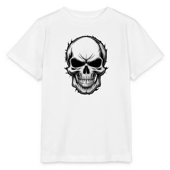 Rockmusik Totenkopf - Stanley/Stella Kinder T-Shirt MINI CREATOR  - Weiß - Vorne - Maike (125cm)