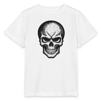 Rockmusik Totenkopf - Stanley/Stella Kinder T-Shirt MINI CREATOR  - Weiß - Vorne - Maike (125cm)