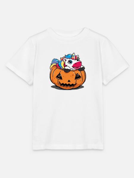 Halloween Kostüm lustig Katze süß Kürbis Geschenk - Stanley/Stella Kinder T-Shirt MINI CREATOR - Weiß