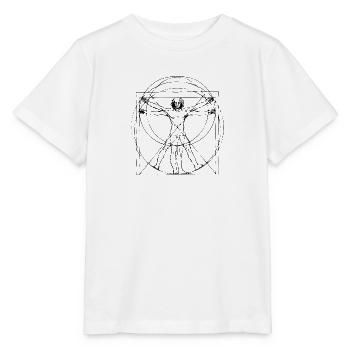 Vitruvian Man | Vitruvianischer Mensch | Leonardo - Stanley/Stella Kinder T-Shirt MINI CREATOR  - Weiß - Vorne - Maike (125cm)