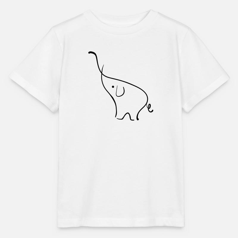 Eléphant - T-shirt bio MINI CREATOR Stanley/Stella Enfant - blanc
