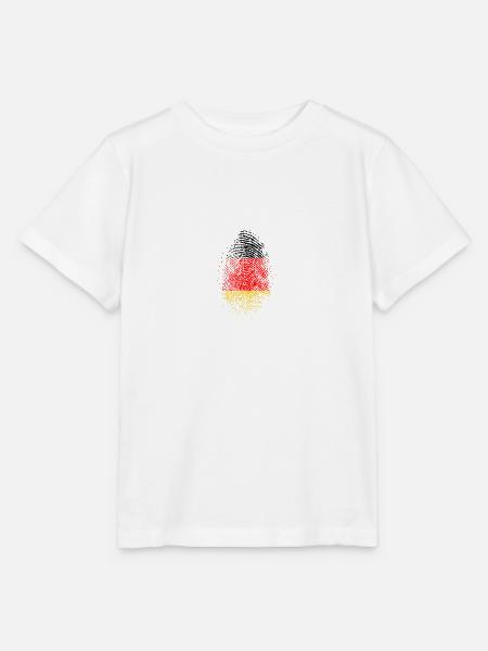 Deutschland Flagge Fingerabdruck - Stanley/Stella Kinder T-Shirt MINI CREATOR  - Weiß