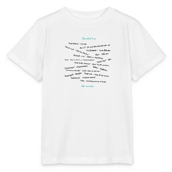Schwäbische Sprüche - Schwäbisch Hochdeutsch To Go - Stanley/Stella Kinder T-Shirt MINI CREATOR  - Weiß - Vorne - Maike (125cm)