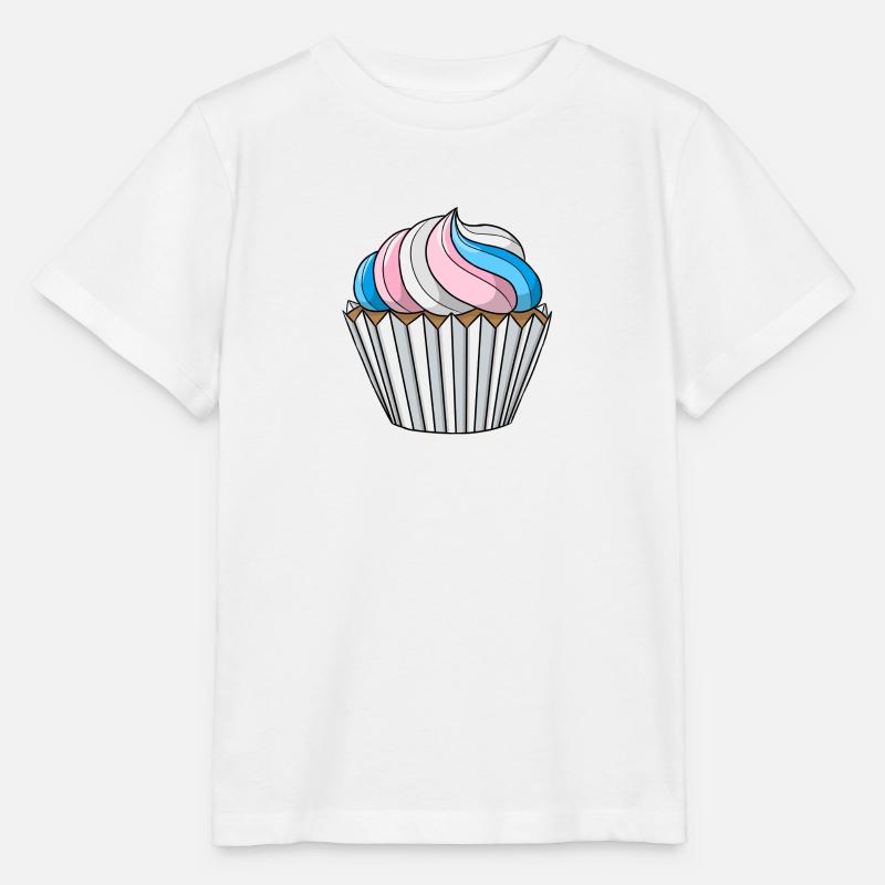 Cupcake Transgender Pride - T-shirt bio MINI CREATOR Stanley/Stella Enfant - blanc