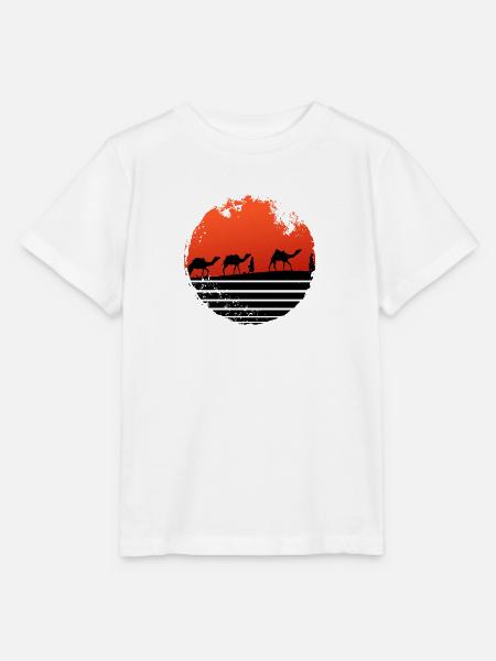 Kamele in der Wüste - Stanley/Stella Kinder T-Shirt MINI CREATOR  - Weiß