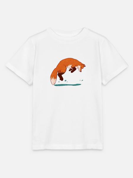 Springender Fuchs - Stanley/Stella Kinder T-Shirt MINI CREATOR - Weiß