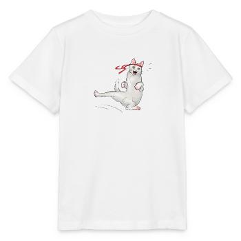 Cat at karate - Stanley/Stella MINI CREATOR Kids’ T-Shirt - white - Front - Maike (125cm)