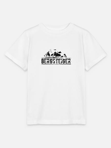 Bergsteiger Berge Silhouette Gipfelstürmer Natur - Stanley/Stella Kinder T-Shirt MINI CREATOR  - Weiß