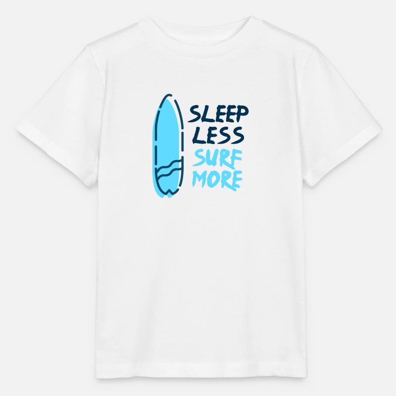 Surf - Sleep Less Surf More - Stanley/Stella Kinder T-Shirt MINI CREATOR - Weiß