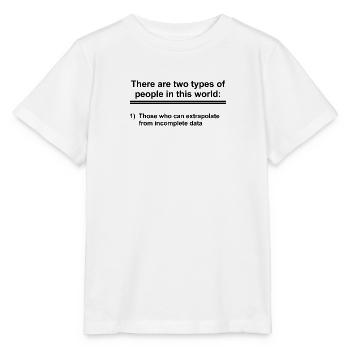There are two types of people geschenk fun-shirt - T-shirt bio MINI CREATOR Stanley/Stella Enfant - blanc - Devant - Maike (125cm)