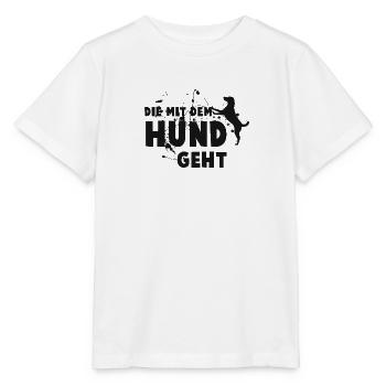 The dog goes - statement - Stanley/Stella MINI CREATOR Kids’ T-Shirt - white - Front - Maike (125cm)