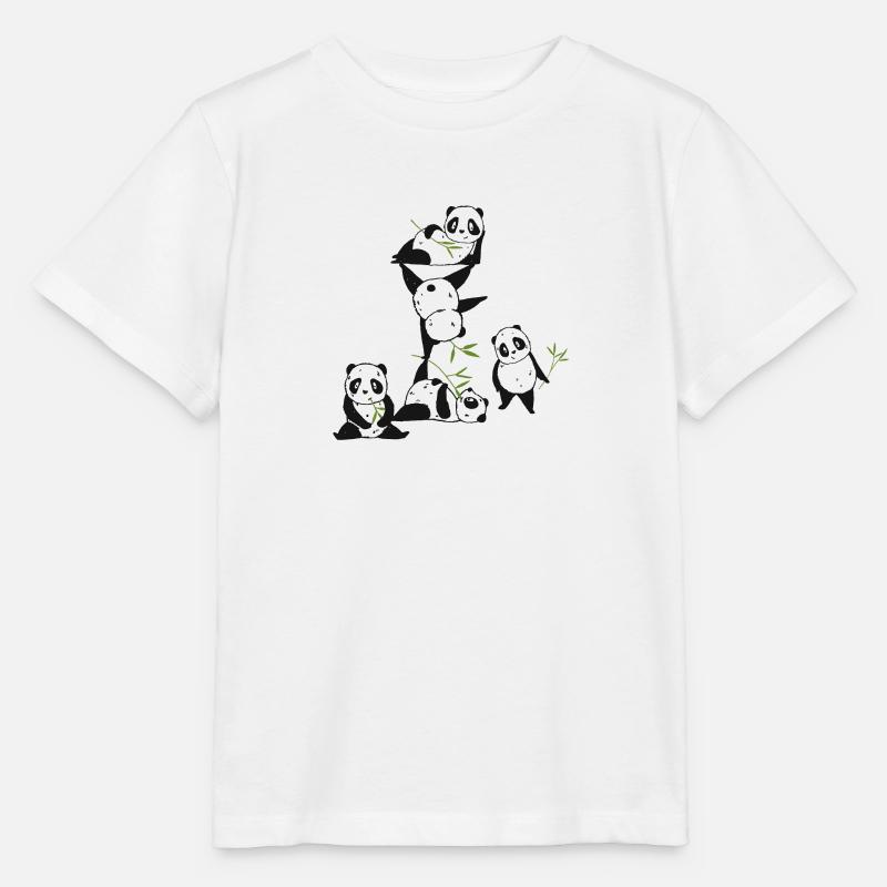 Panda Party - Stanley/Stella Kinder T-Shirt MINI CREATOR  - Weiß