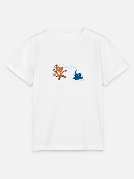 Maus und Elefant Schneeballschlacht - Stanley/Stella Kinder T-Shirt MINI CREATOR - Weiß