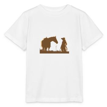 Western girl - Stanley/Stella Kinder T-Shirt MINI CREATOR  - Weiß - Vorne - Maike (125cm)