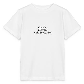 déclaration de climat "Alerta" - T-shirt bio MINI CREATOR Stanley/Stella Enfant - blanc - Devant - Maike (125cm)