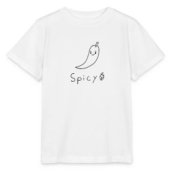 Cartoon spicy chilli / pepperoni - Stanley/Stella MINI CREATOR Kids’ T-Shirt - white - Front - Maike (125cm)