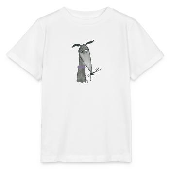 Windhund schwarz - Stanley/Stella Kinder T-Shirt MINI CREATOR  - Weiß - Vorne - Maike (125cm)