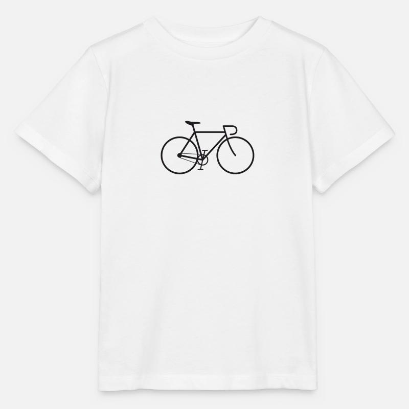 Vélo Fixie noir - T-shirt bio MINI CREATOR Stanley/Stella Enfant - blanc