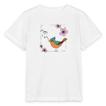 Singender Vogel - Stanley/Stella Kinder T-Shirt MINI CREATOR  - Weiß - Vorne - Maike (125cm)