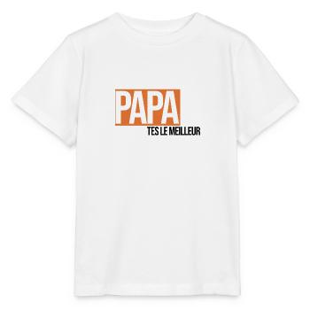 papa tu es le meilleur - T-shirt bio MINI CREATOR Stanley/Stella Enfant - blanc - Devant - Maike (125cm)