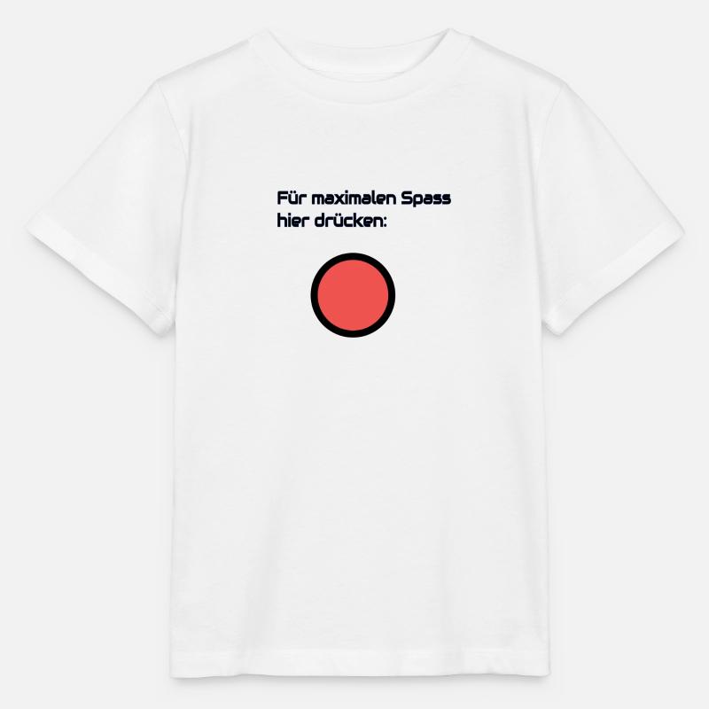 Press here for maximum fun - Stanley/Stella MINI CREATOR Kids’ T-Shirt - white