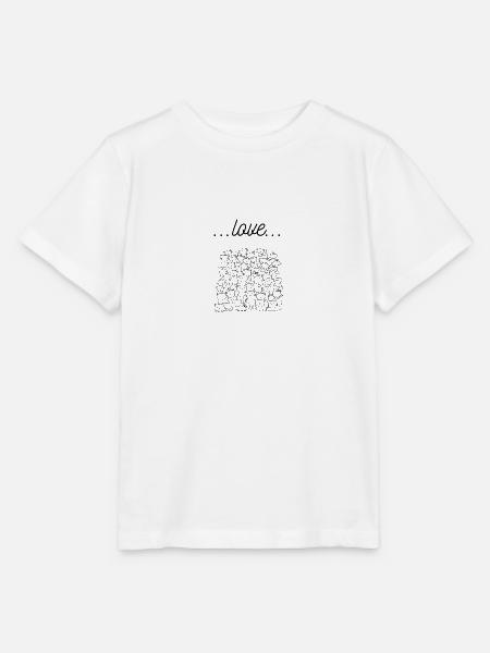 cat love - Stanley/Stella Kinder T-Shirt MINI CREATOR  - Weiß