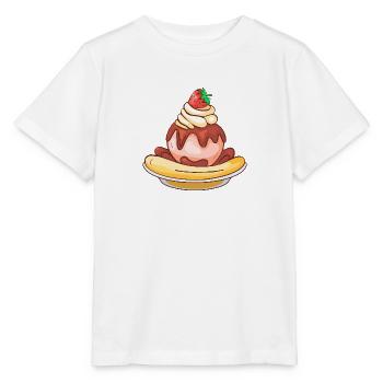 Crème glacée, crème glacée, crème glacée, crème glacée, boule, crème glacée, sundae - T-shirt bio MINI CREATOR Stanley/Stella Enfant - blanc - Devant - Maike (125cm)