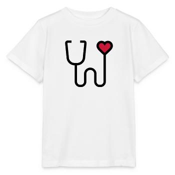 Stethoscope listening device - Stanley/Stella MINI CREATOR Kids’ T-Shirt - white - Front - Maike (125cm)
