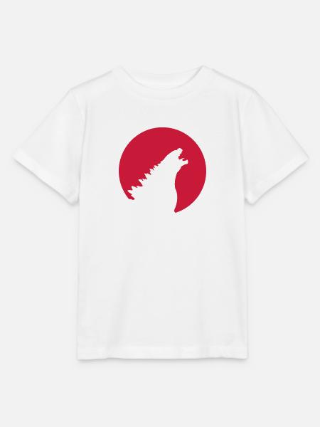 Kaiju in der Flagge von Japan - Stanley/Stella Kinder T-Shirt MINI CREATOR - Weiß