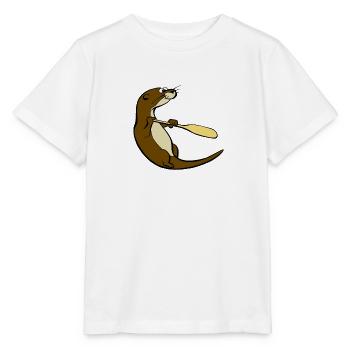 Classic Song of the Paddle otter logo - Stanley/Stella MINI CREATOR Kids’ T-Shirt - white - Front - Maike (125cm)