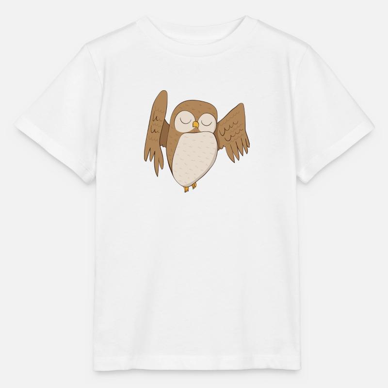 Uhu Eule - Stanley/Stella Kinder T-Shirt MINI CREATOR  - Weiß