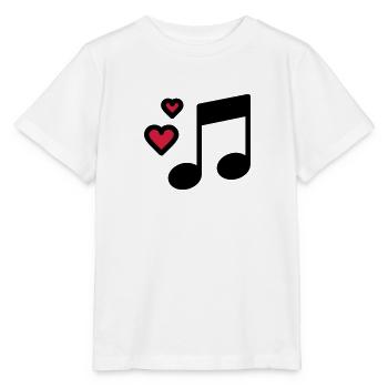 Romantische Musik Note - Stanley/Stella Kinder T-Shirt MINI CREATOR  - Weiß - Vorne - Maike (125cm)